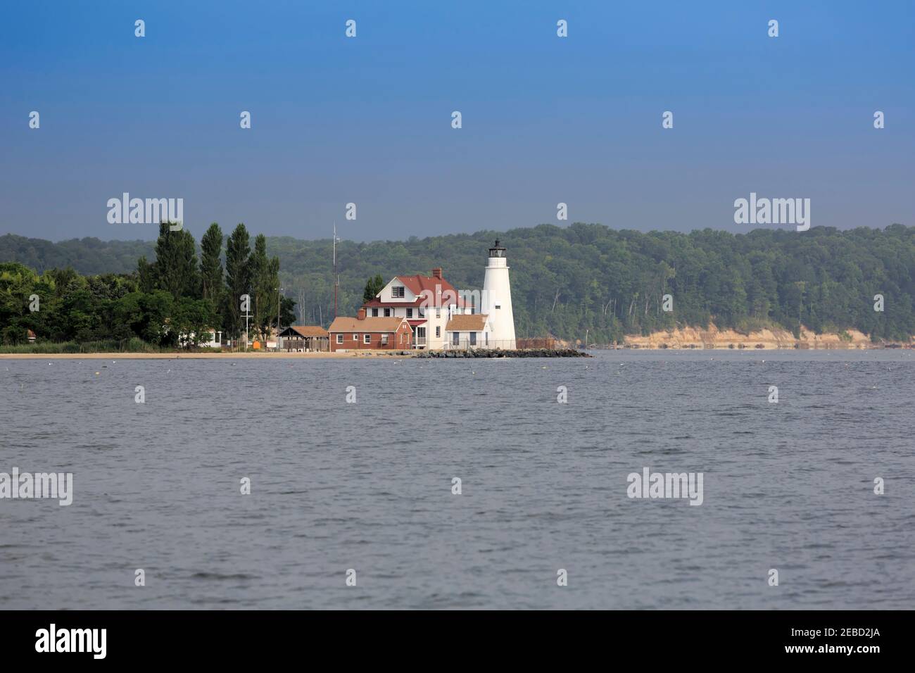 Cove Point Lighthouse, Chesapeake Bay, Maryland Stockfoto