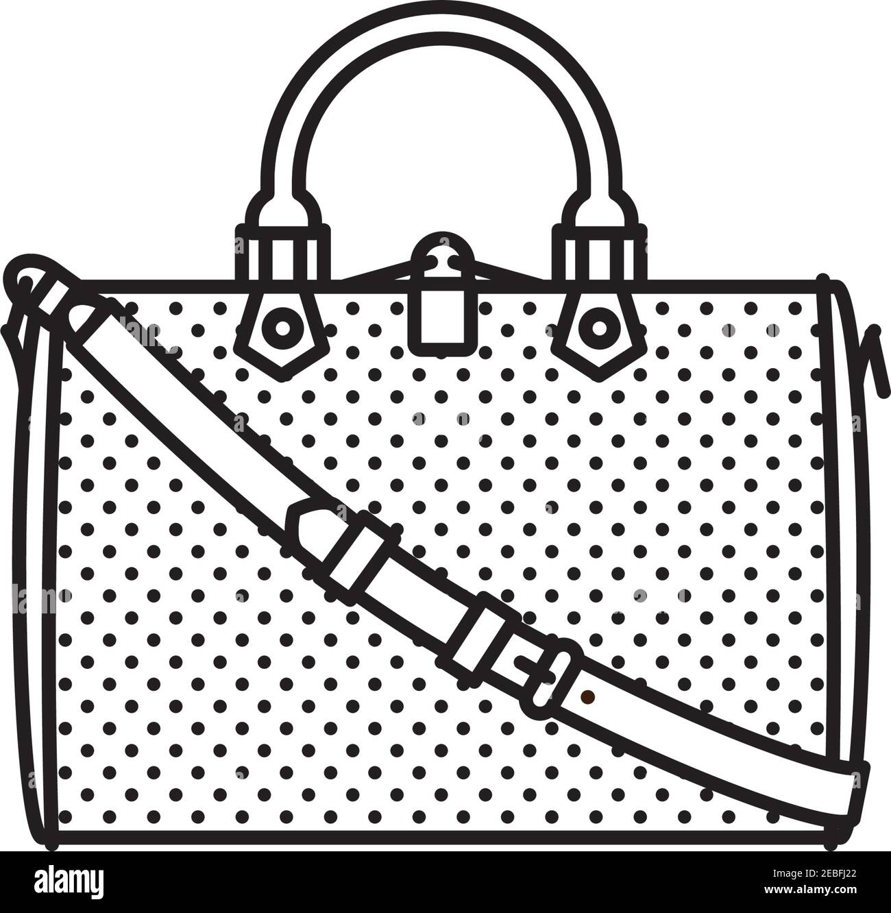 Iconic Mode Designer Handtasche Vektor Linie Symbol für Handtasche Tag Am 10. Oktober Stock Vektor