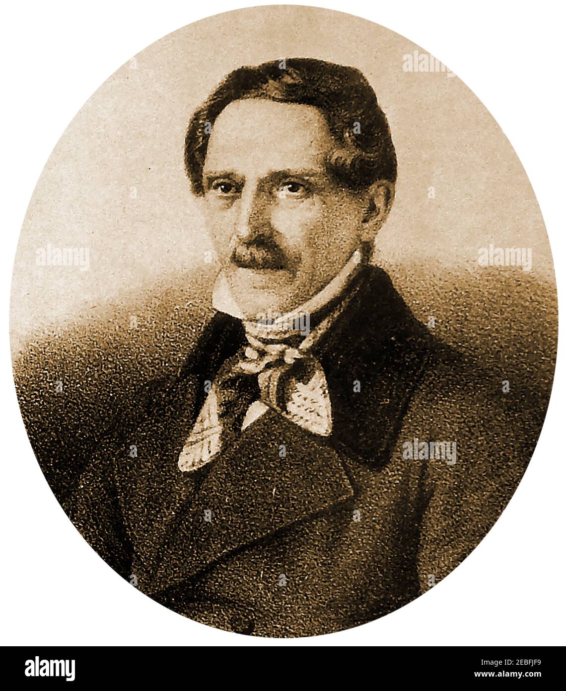 Ein Porträt von Jean Coralli, geboren 1779 Giovanni Coralli Peracini (1854 – 1858), französischer Balletttänzer und Choreograph, in späteren Leben. Er ist vor allem bekannt für seine Zusammenarbeit mit Jules Perrot bei der Schaffung von Giselle (1841). Er war auch Ballettmeister am Théâtre de la Porte Saint-Martin in Paris. Er tanzte Hauptrollen mit seiner Frau Teresa Coralli Stockfoto