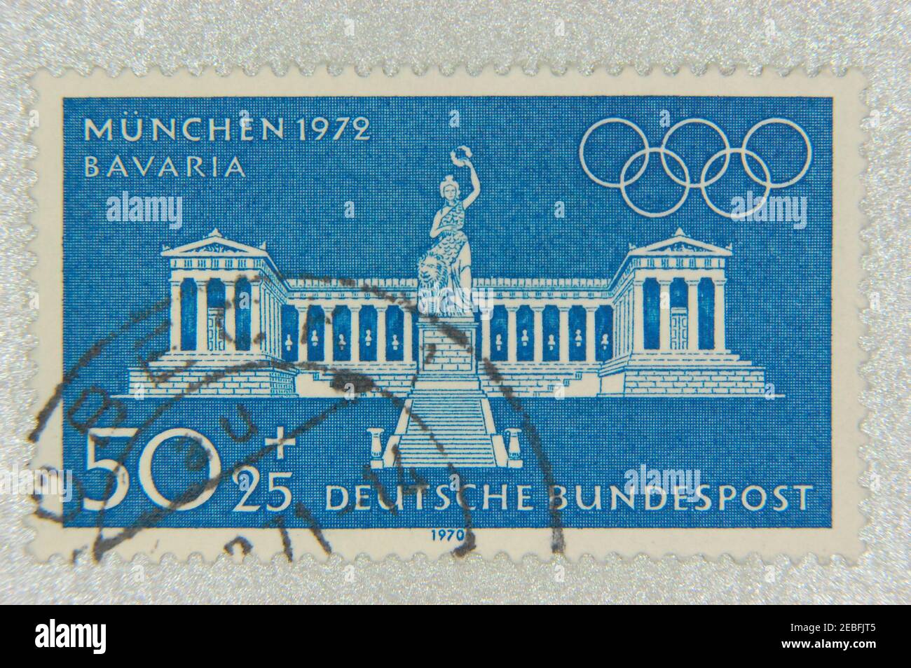 Briefmarke bei den Olympischen Sommerspielen 1972 Stockfoto