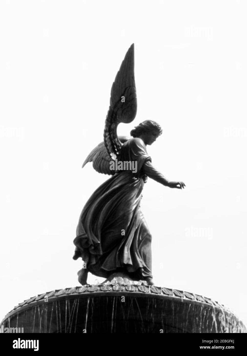 Bethesda Brunnen Skulptur im Central Park, NYC. Stockfoto