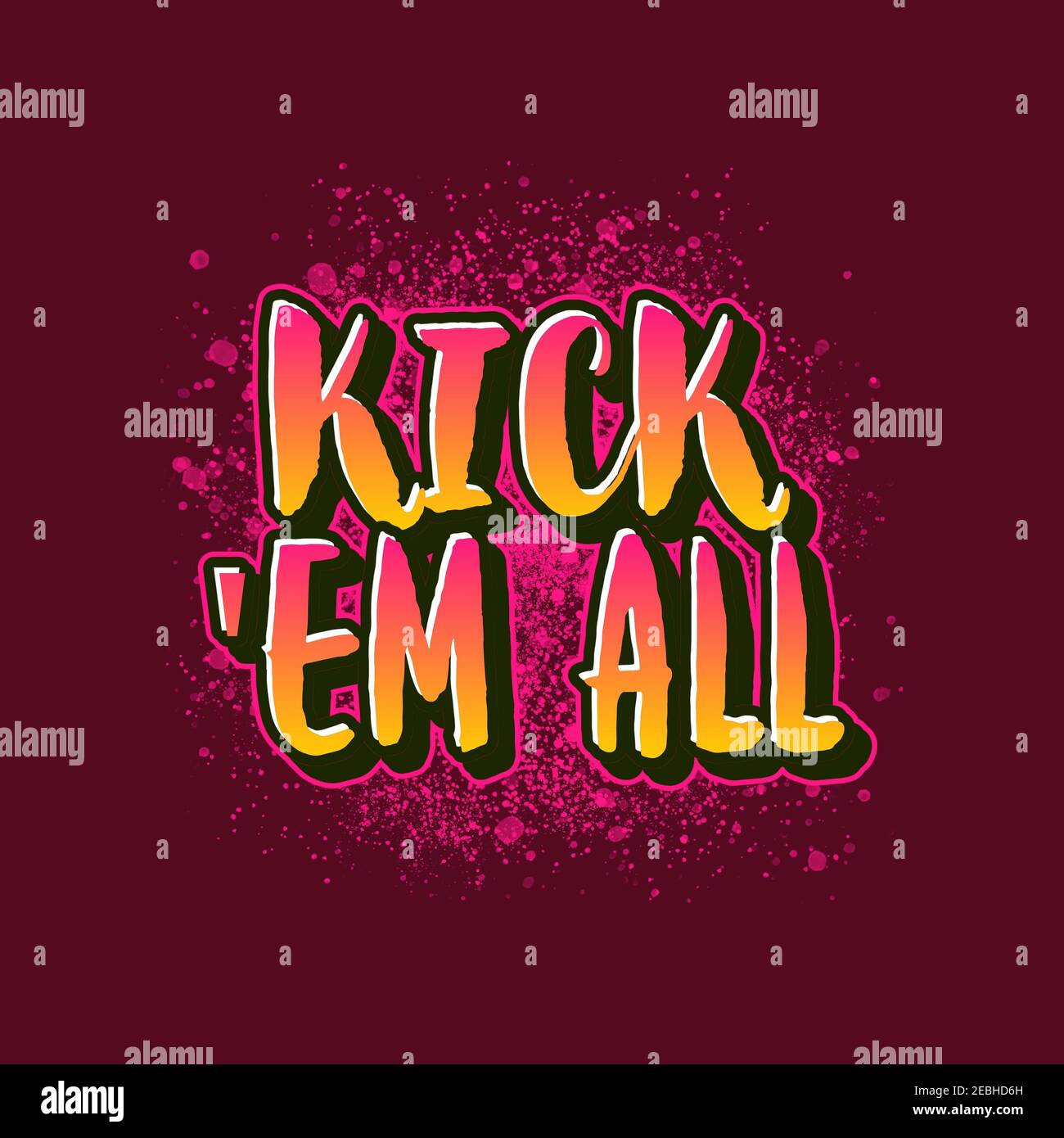 Logo-Vorlage für eine Streetwear-Marke mit Graffiti-Typografie Stockfoto