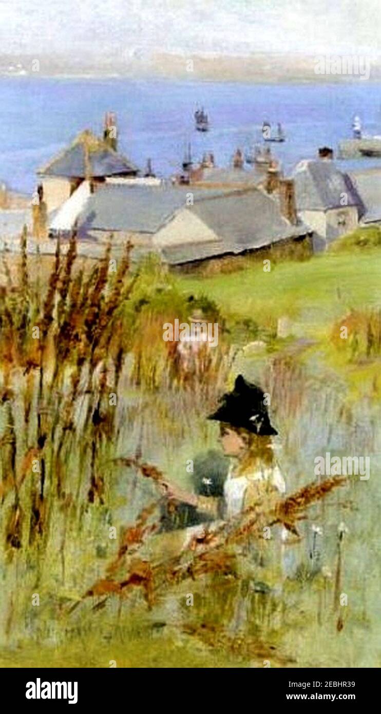 Norman Garstin - Newlyn Von Der Wiese. Stockfoto