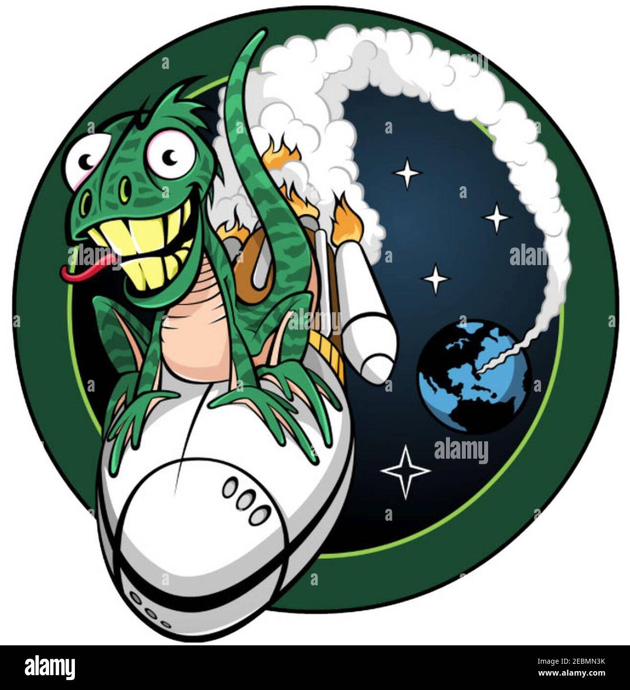 NROL-61 Mission Patch, Stacheleidechse. Stockfoto