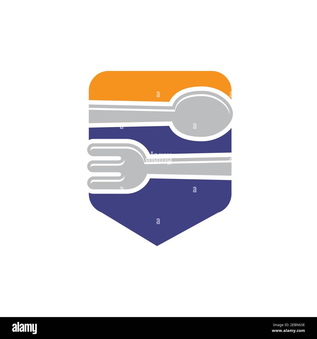 Kreative Vektor-Symbol Illustration von Gabel und Löffel für Ihr bestes Business-Symbol. Vektorgrafik EPS,8 EPS,10 Stock Vektor