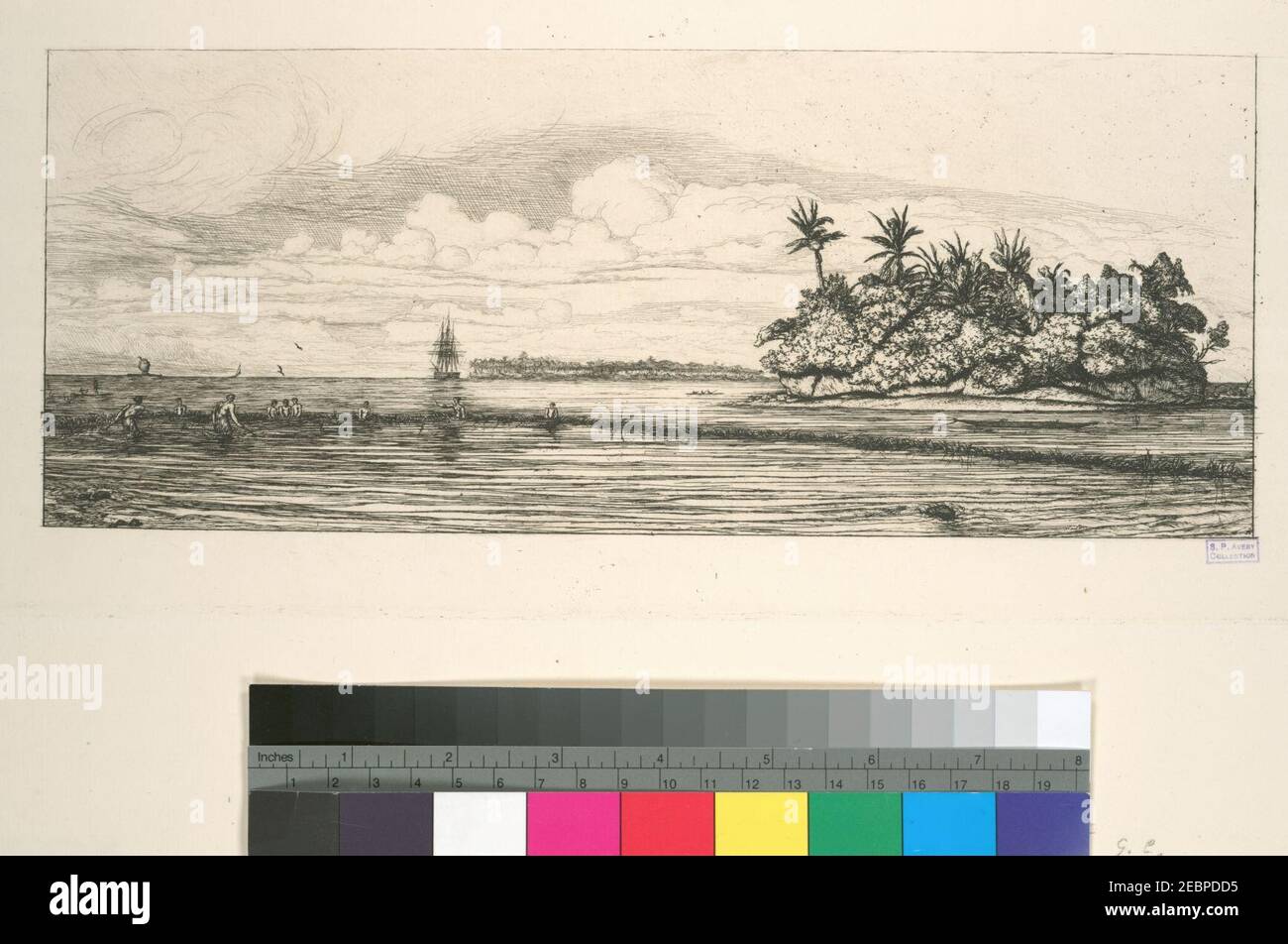 Océanie, îlots à Uvea (Wallis), pêche aux palmes Stockfoto