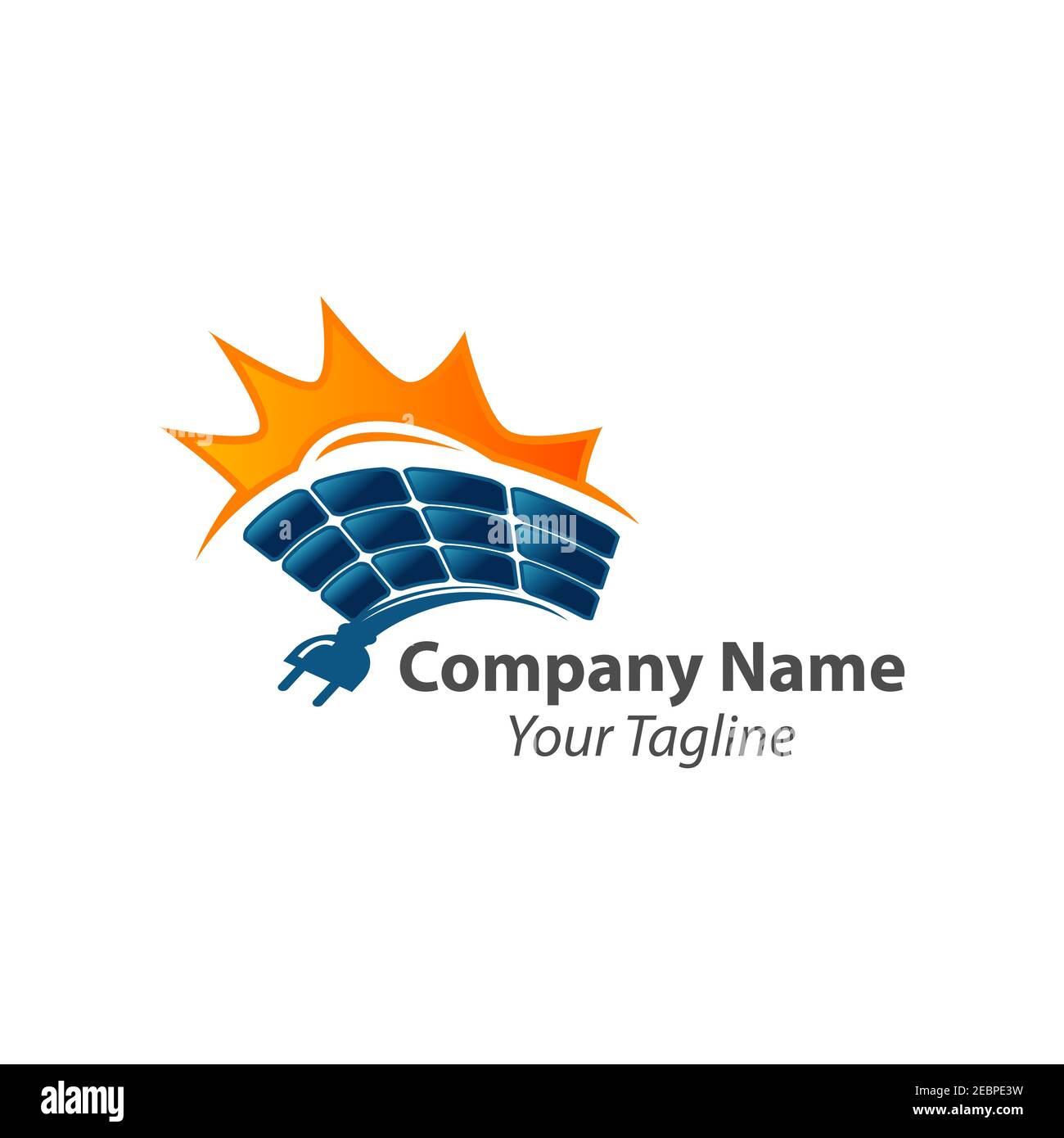 Sonnenenergie Logo Design-Vorlage, Vektor-Symbol Illustration.EPS 10 Stock Vektor