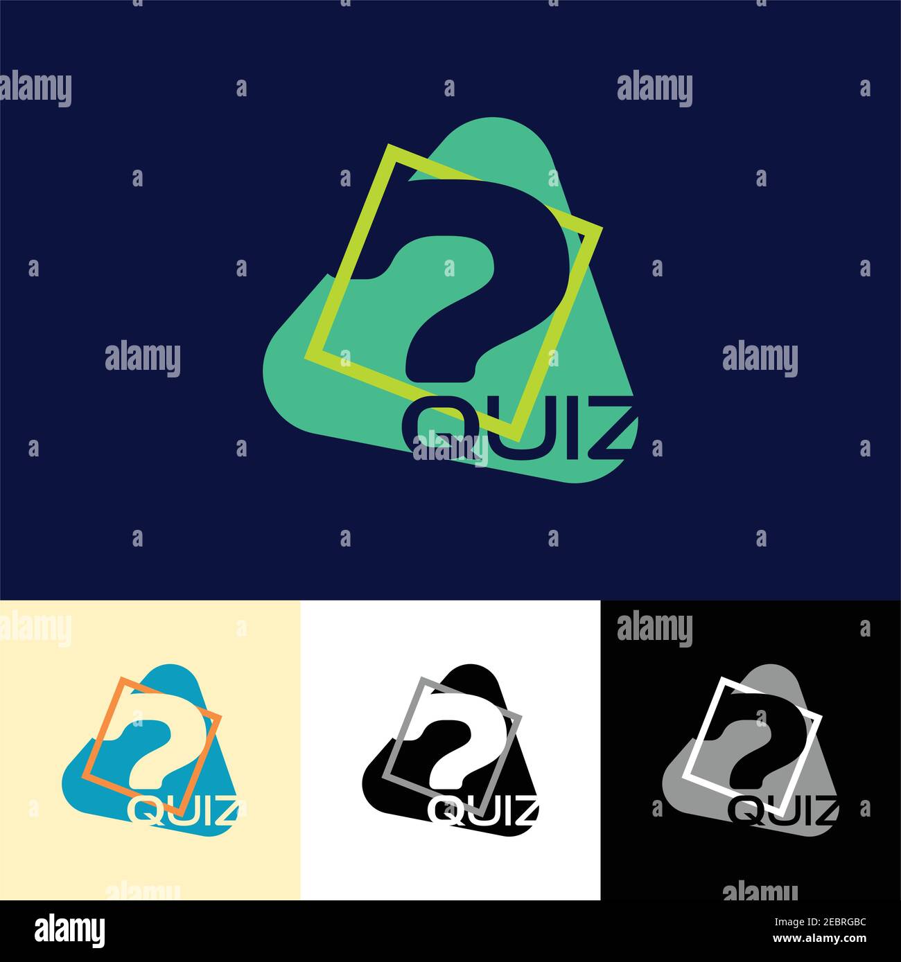 Quiz-Logo-Vorlage. Quiz-Symbol. Quiz Simple Logo. Vektorlogo Stock Vektor
