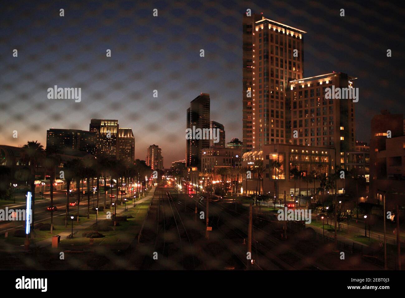 San Diego bei Sonnenuntergang Stockfoto