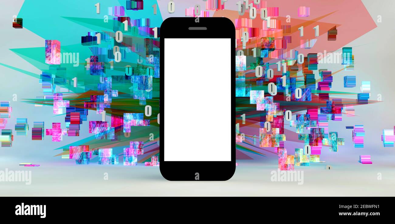 Handy App Jetzt herunterladen Spannende Hintergrund Stockfoto