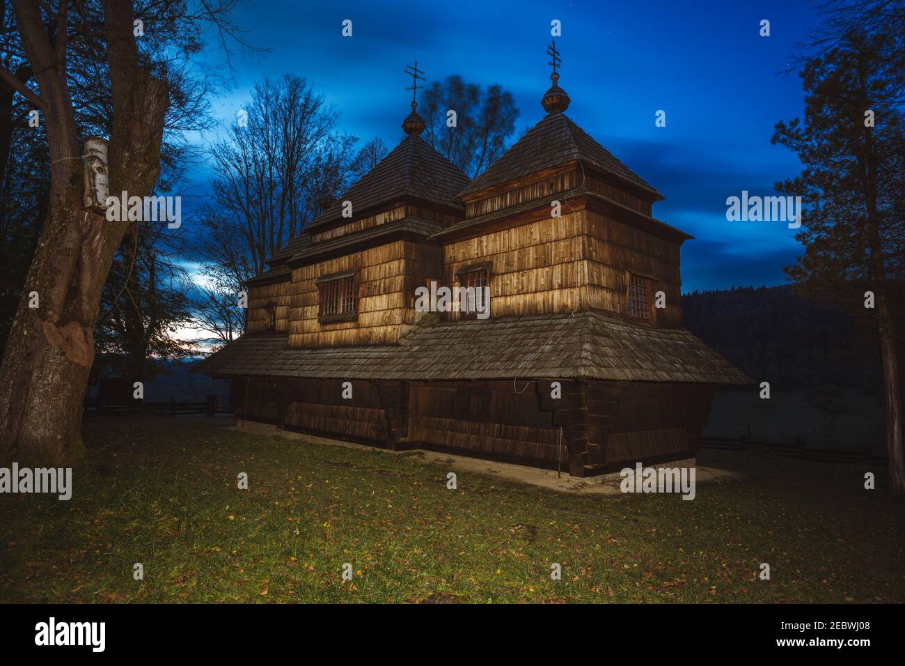 Kirche in Smolnik. Smolnik, Subcarpathia, Polen. Stockfoto