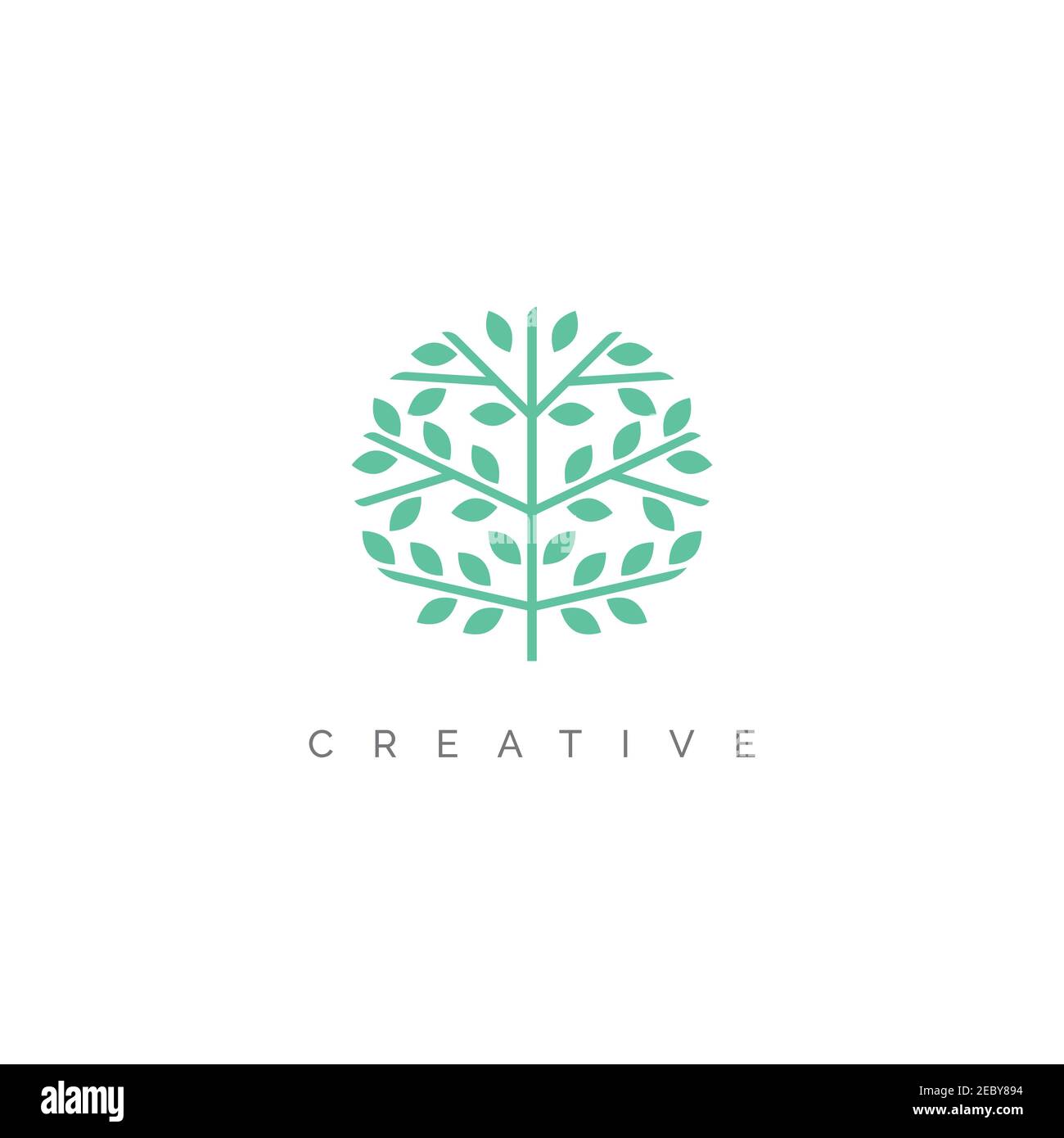 Kreative abstrakte Baum Logo Design Illustration Symbol Vektor Vorlage Stock Vektor