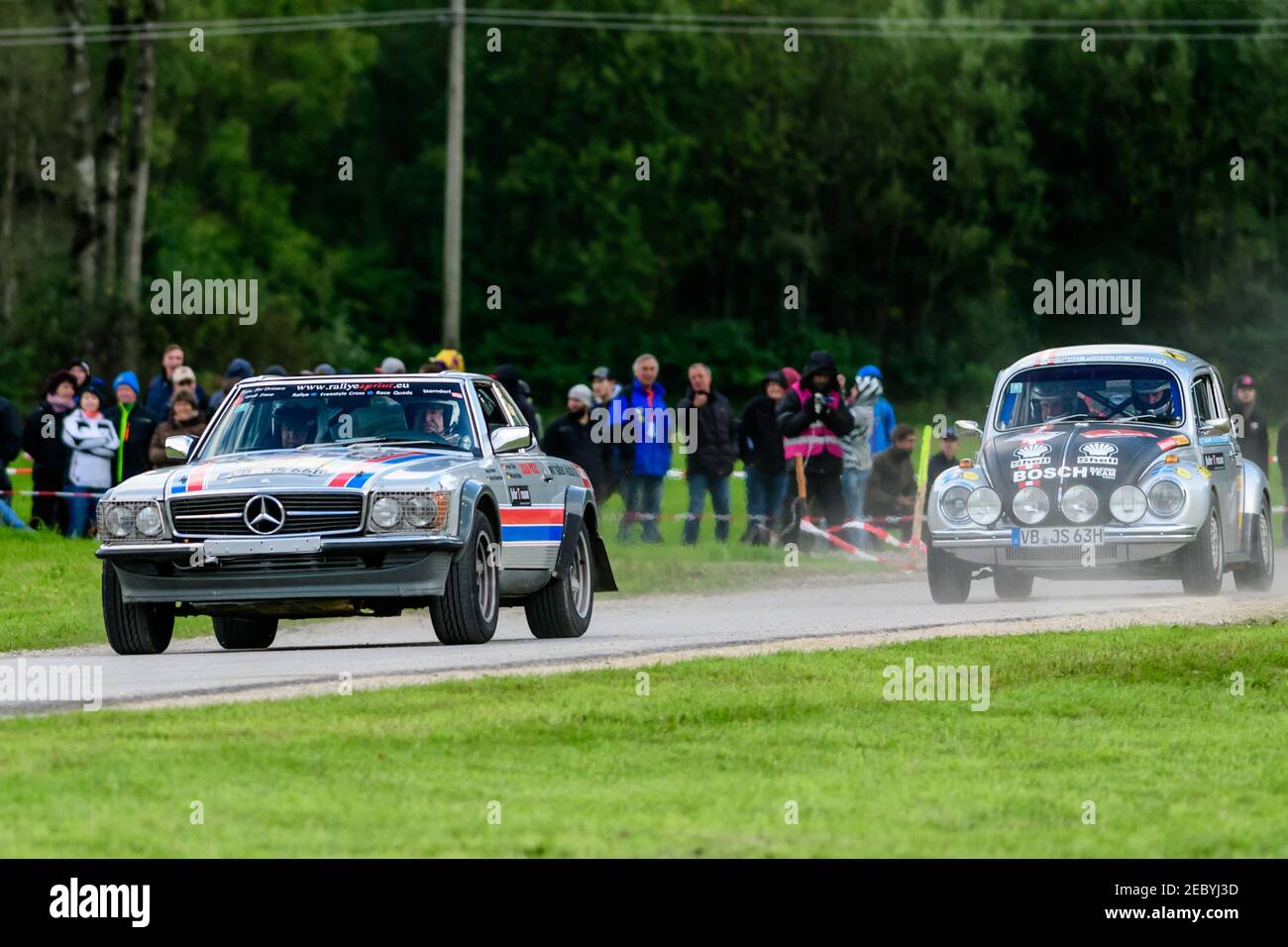 windischgarsten, österreich, 15 sep 2017, österreichische Rallye-Legenden, arboe Rallye , Wettbewerb für Oldtimer und Rallye-Autos, mercedes benz 500 sl Stockfoto