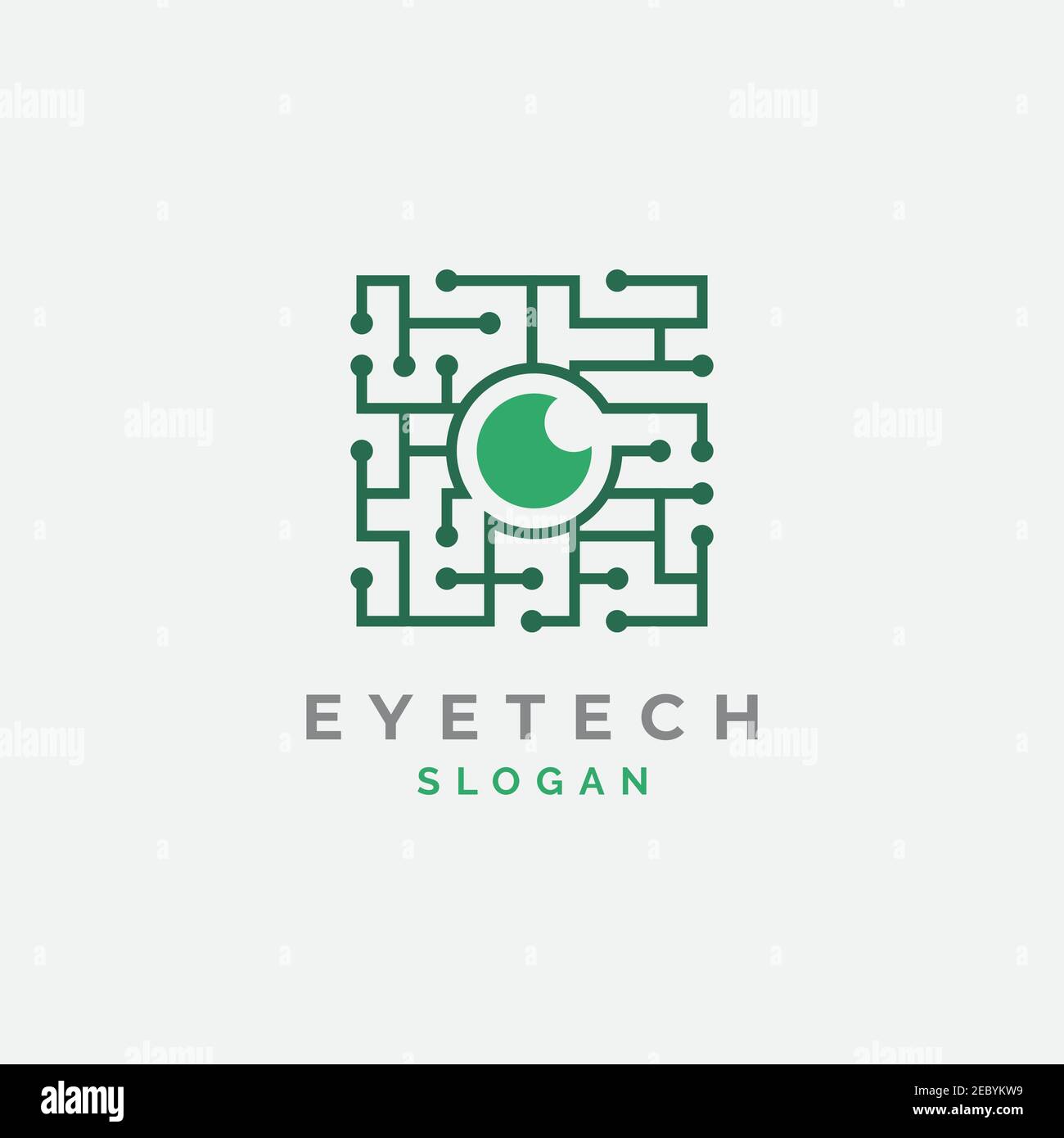 Eye Technologie Logo Design Symbol Vektor Vorlage Stock Vektor
