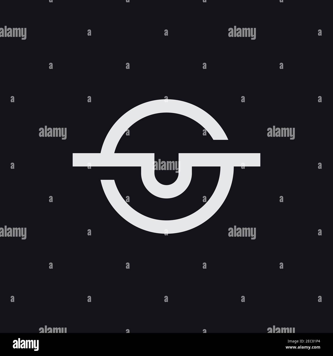 Initialen S U Buchstabe Logo Design Symbol Vektor Vorlage Stock Vektor