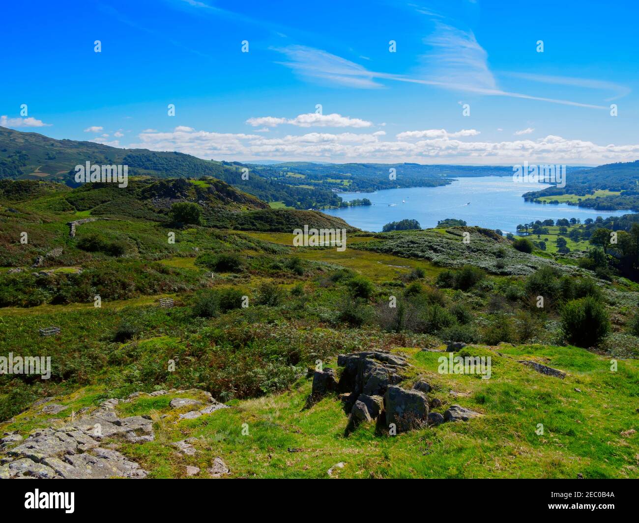 Windermere aus Loughrigg Fell, Lake District, Cumbria Stockfoto