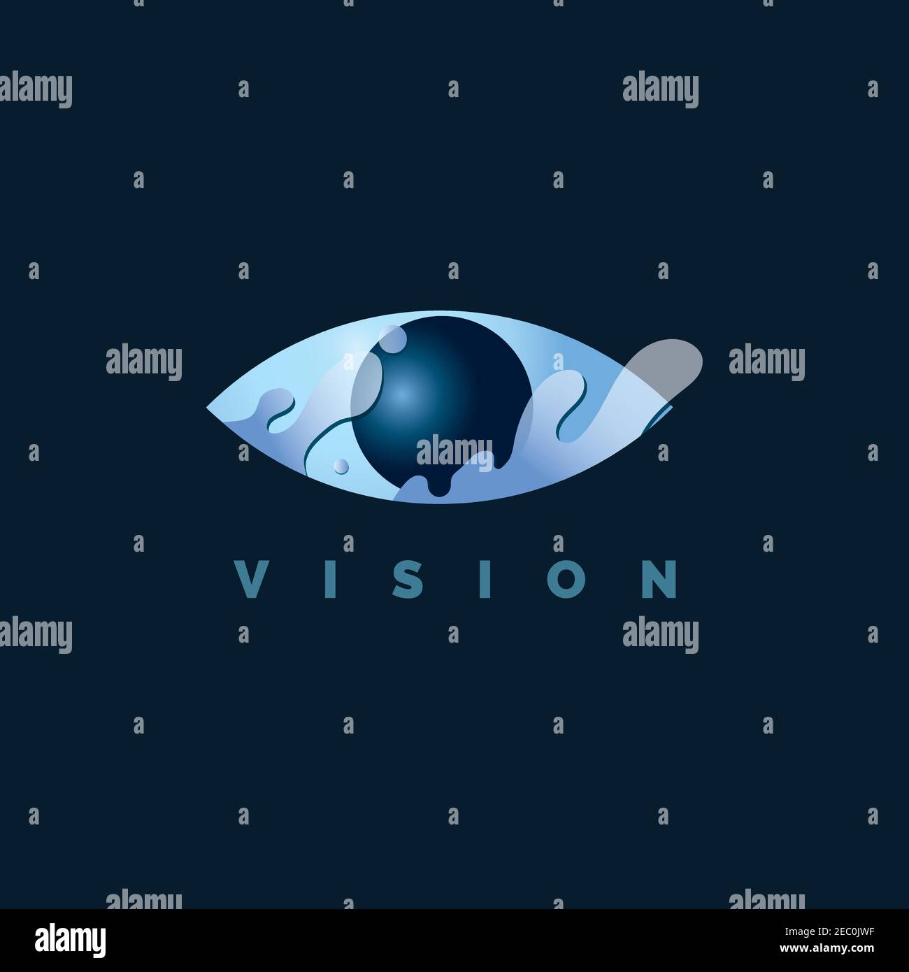 Eye Wasser Illustration Logo Design Symbol Vektor Vorlage Stock Vektor