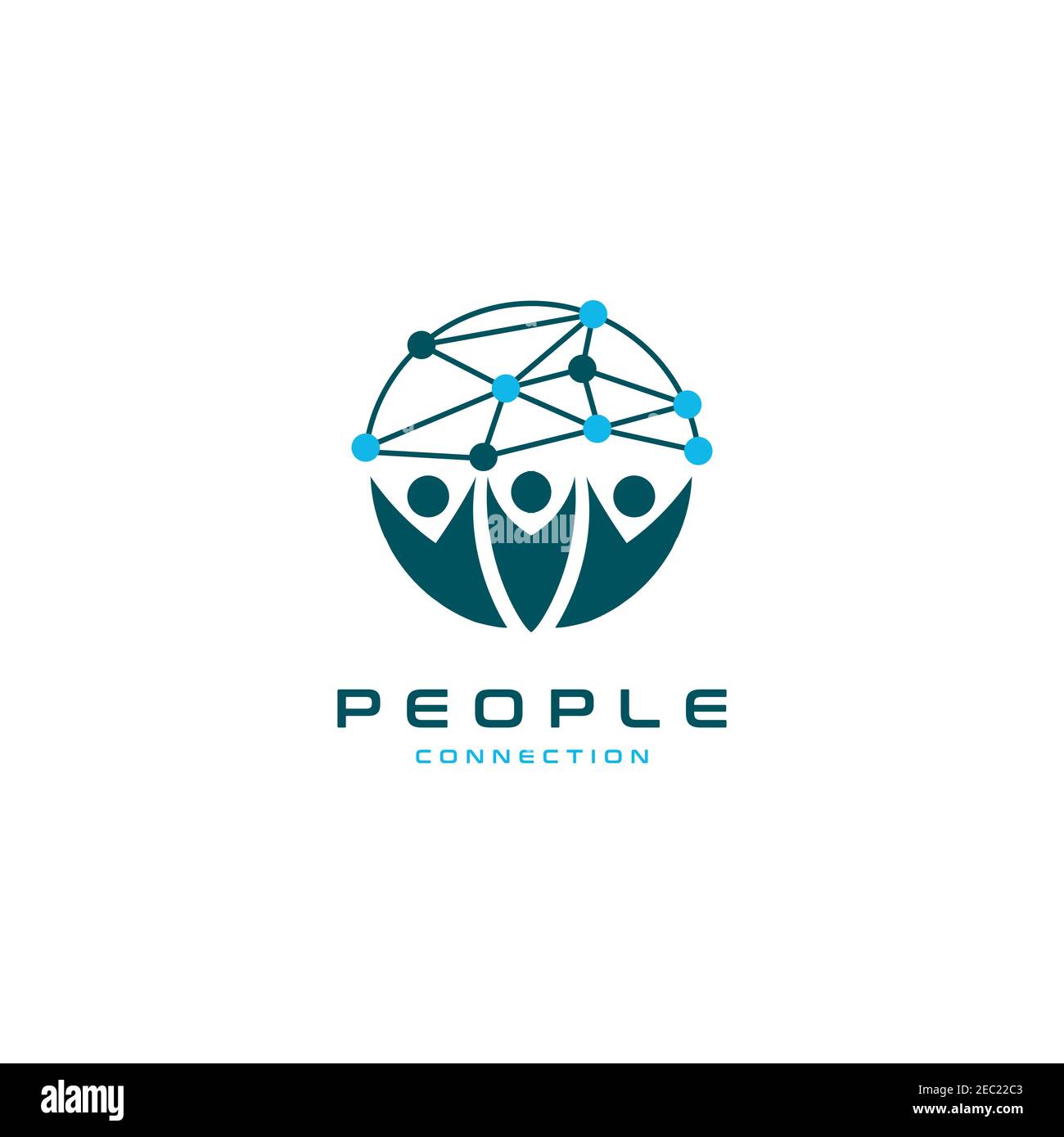 Menschen Verbindung Illustration Logo Design Symbol Vektor Vorlage Stock Vektor