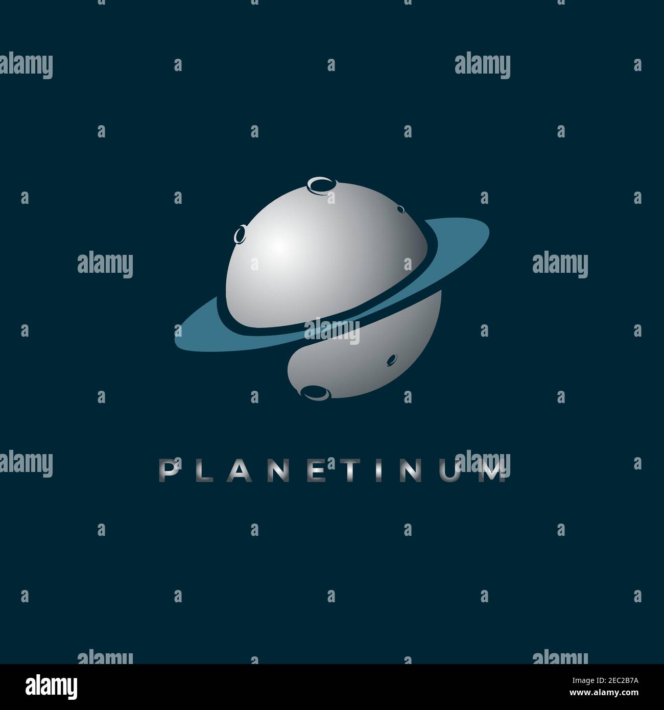 Platinum Planet Logo Design Illustration Vektor Vorlage Stock Vektor