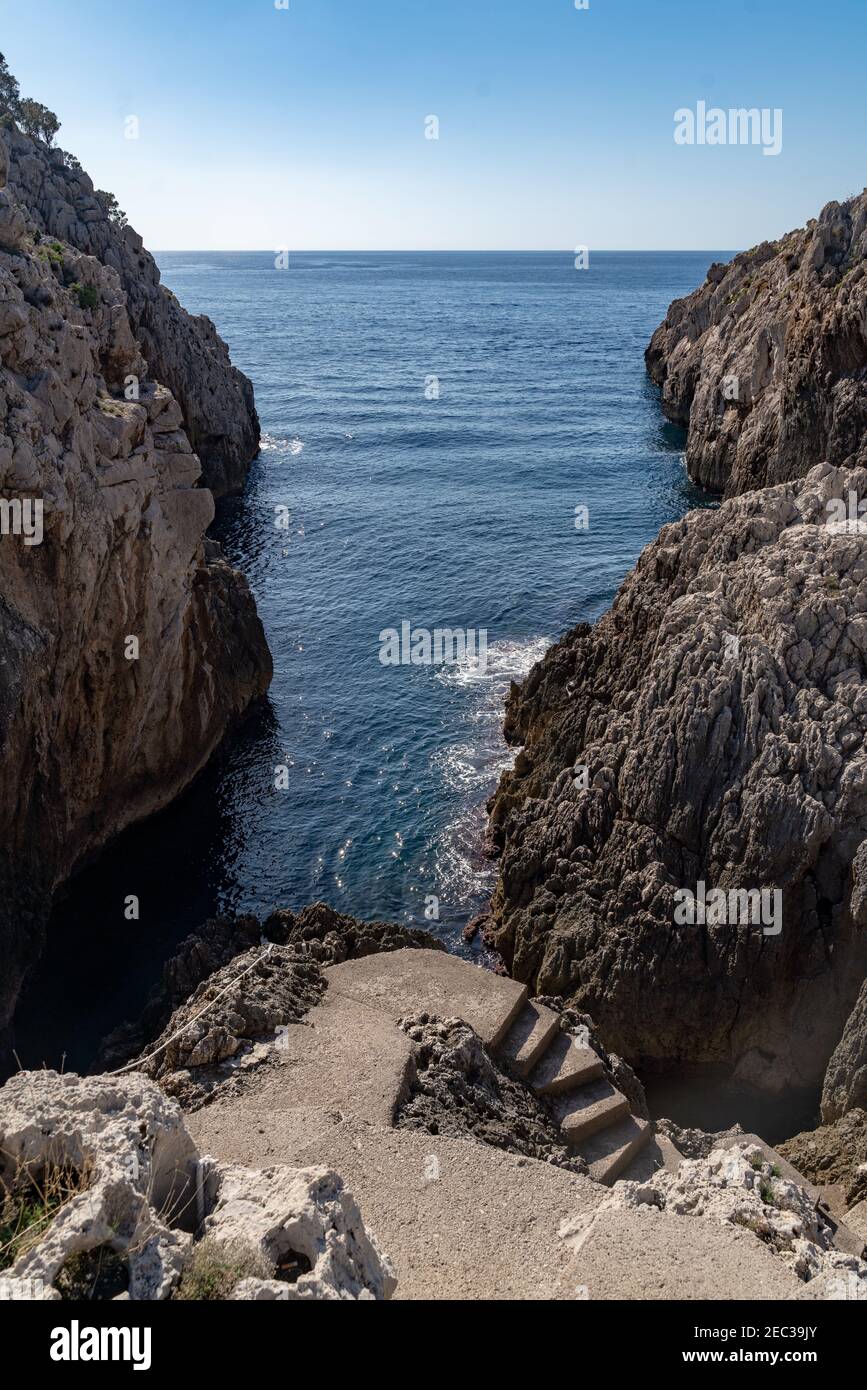 Capri, Discesa di Mesola Stockfoto