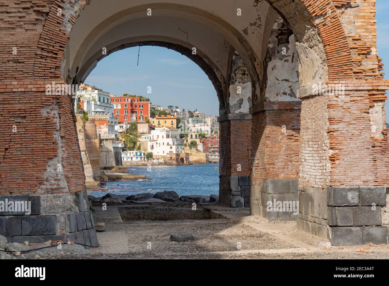 Costa di posillipo da Villa lauro Stockfoto