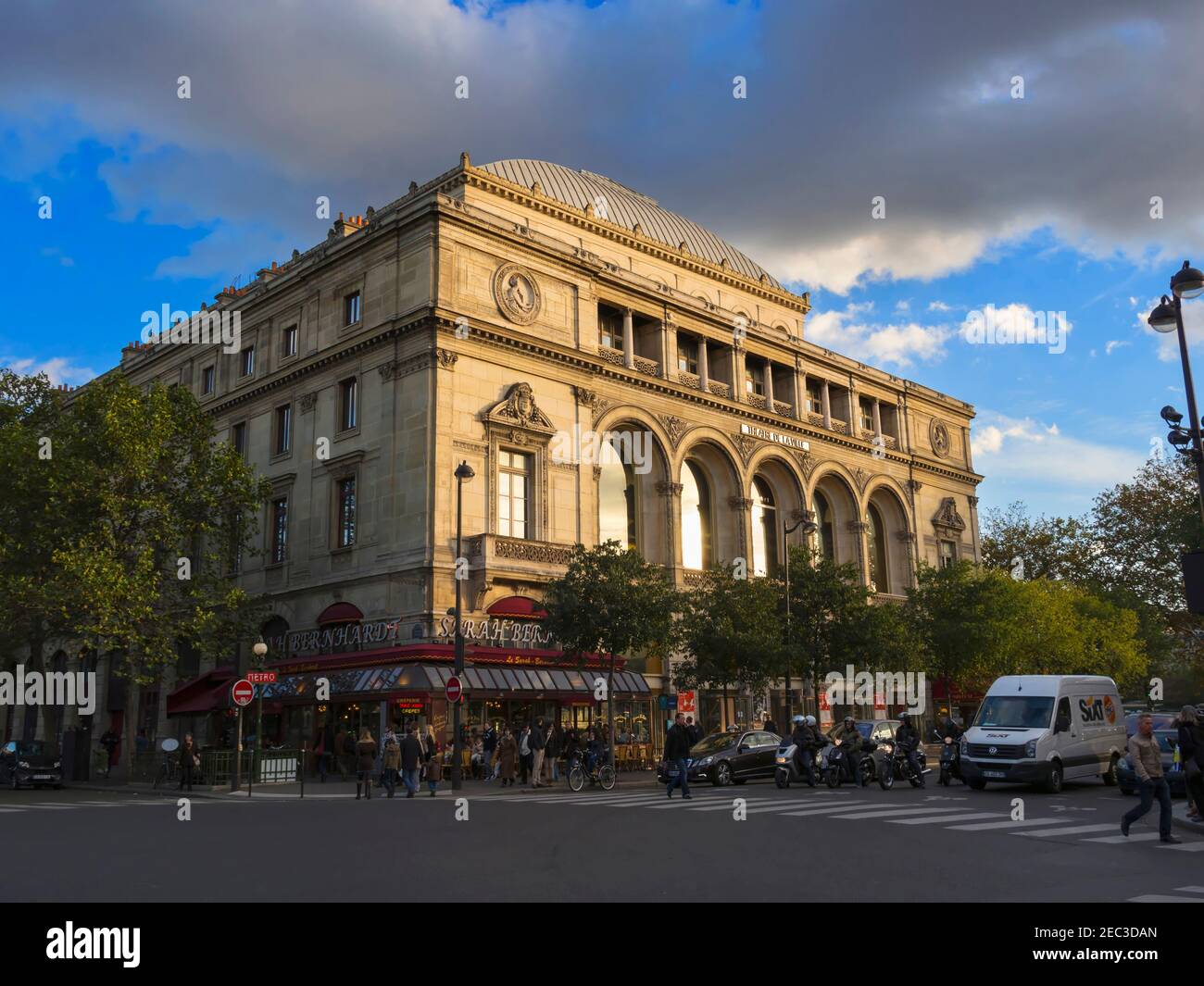 Theater de la Ville, Paris. Theater aus dem 19th. Jahrhundert am Place du Chatelet. Früher Théâtre Sarah-Bernhardt genannt. Stockfoto