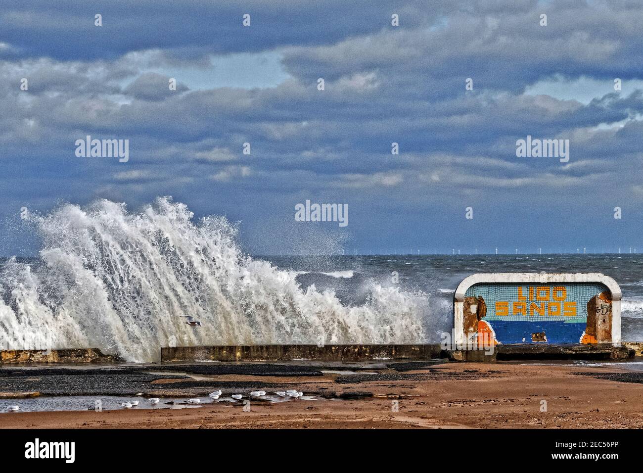 Lido Sands Beach Swimming Pool Margate Kent Großbritannien Stockfoto