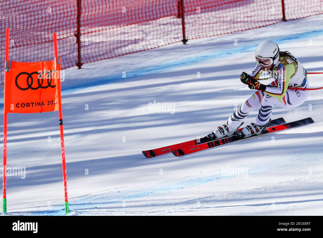 Cortina (BL, Italien. Februar 2021, 13th. Cortina (BL), Italien, Olympia delle Tofane, 13. Februar 2021, Kira WEIDLE GER während der FIS Alpine Ski Weltmeisterschaften 2021 - Abfahrt - Damen - alpines Skirennen Credit: Luca Tedeschi/LPS/ZUMA Wire/Alamy Live News Stockfoto