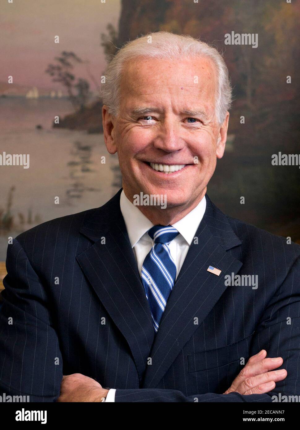 Joe Biden. Porträt des Präsidenten der Vereinigten Staaten von 46th, Joseph Robinette Biden Jr. (b,1942) als Vizepräsident im Jahr 2013. Offizielles Foto des Weißen Hauses. Stockfoto