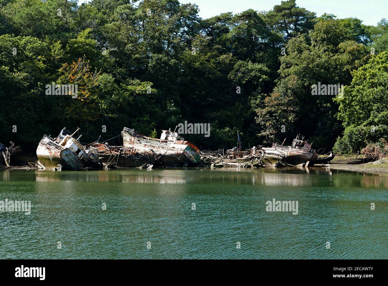 Marine Friedhof Port-Rhu, Douarnenez, Finistere, Bretagne, Bretagne, Frankreich, Europa Stockfoto