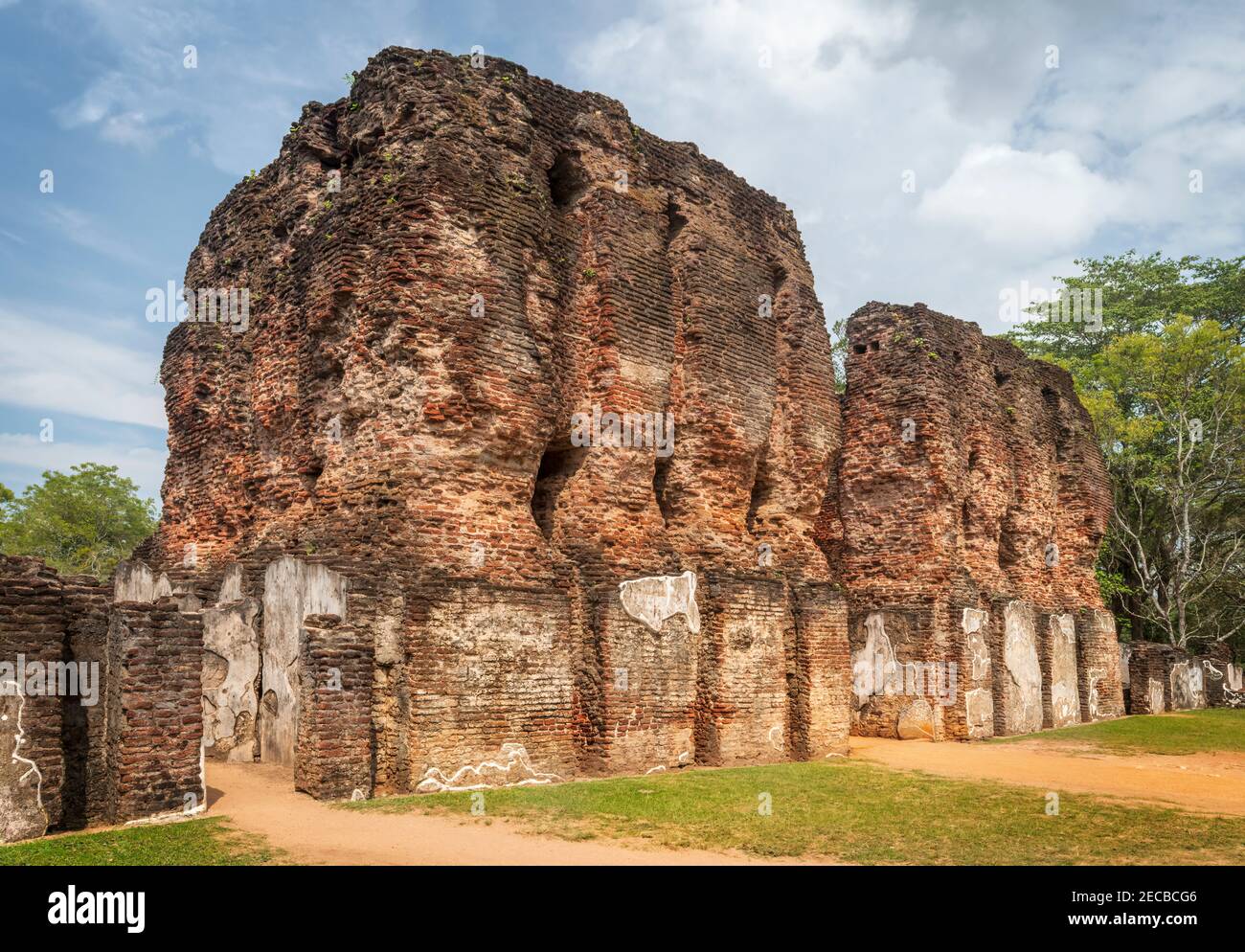 Vijayanta Prasada - der Königspalast von König Parakramabahu, dem größten König der Polonnaruwa-Zeit. Vijayanta Prasada hatte einmal sieben Geschichten, fou Stockfoto