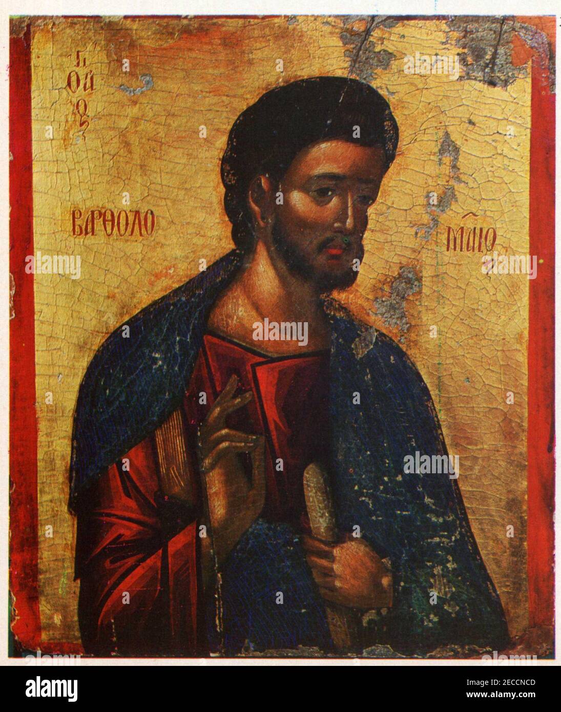 L'icone de Saint Barthélémy Stockfoto