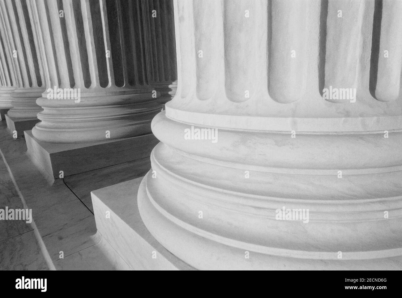 Säulen des Supreme Court Building, Washington, DC, USA Stockfoto