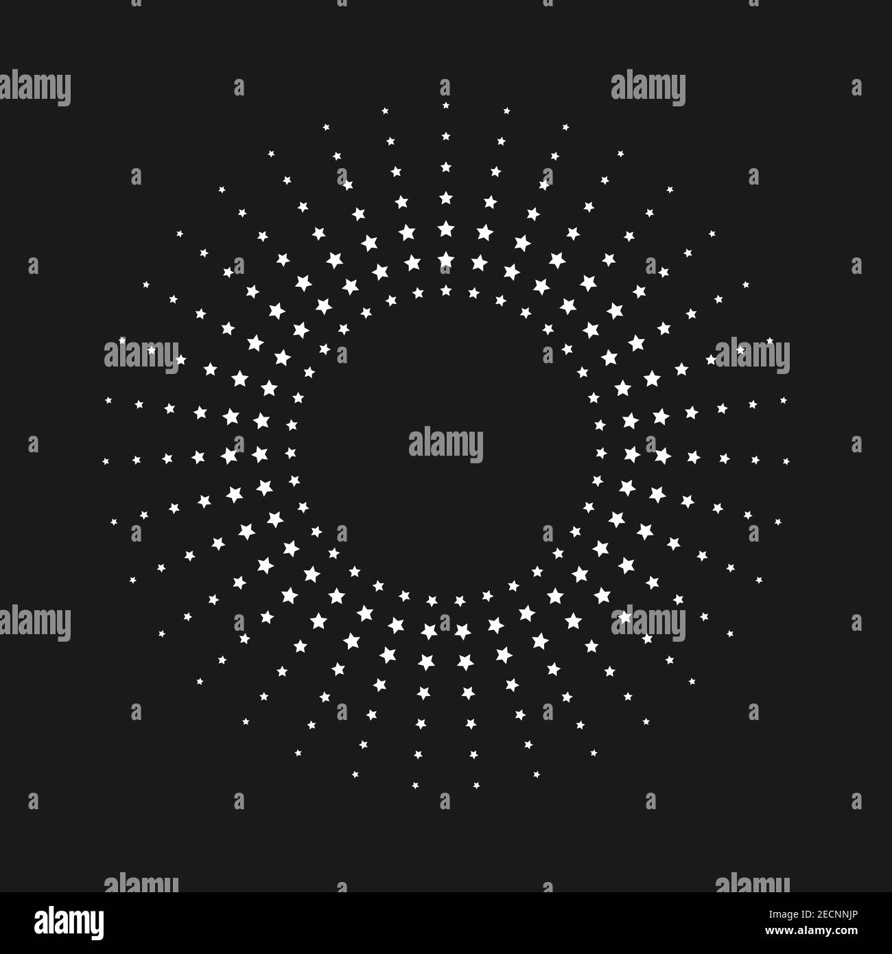 Lichtstrahlen Rahmen mit Sternen gemacht. Glanz Burst Hintergrund. Strahlender Funke, Feuerwerk. Vektorgrafik. Sonnenstrahl Sonnenstoß Hintergrund. Stock Vektor