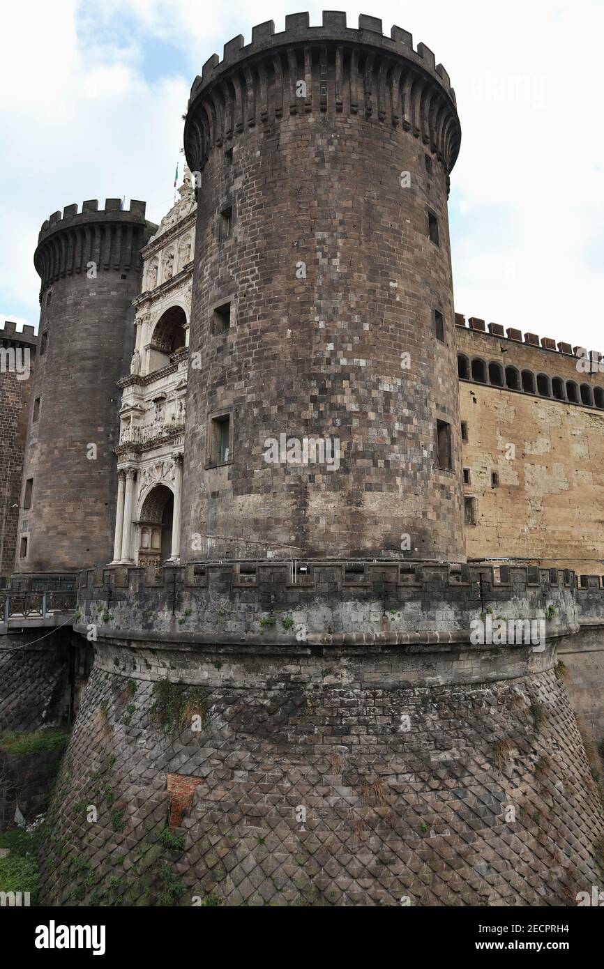 Napoli - Torre di Guardia del Maschio Angioino Stockfoto