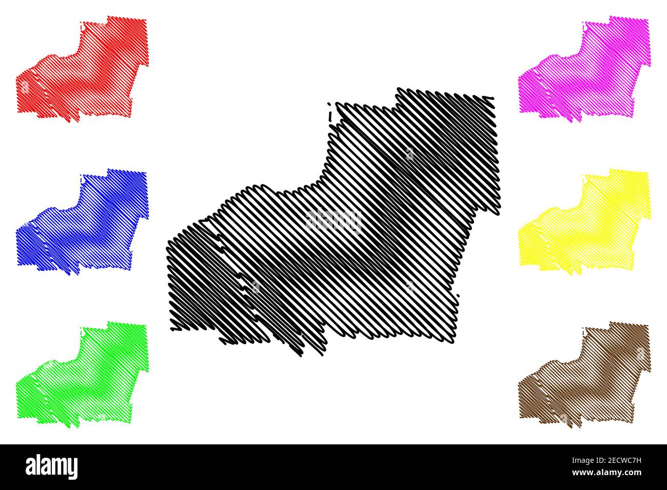 Oswego County, New York State (U.S. County, United States of America, USA, U.S., US) Karte Vektor Illustration, Scribble Skizze Oswego Karte Stock Vektor