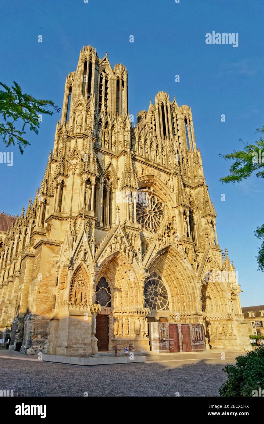 Kathedrale von Reims im Département Pyrénées-Orientales, in der Grand Est Region in Frankreich. Stockfoto