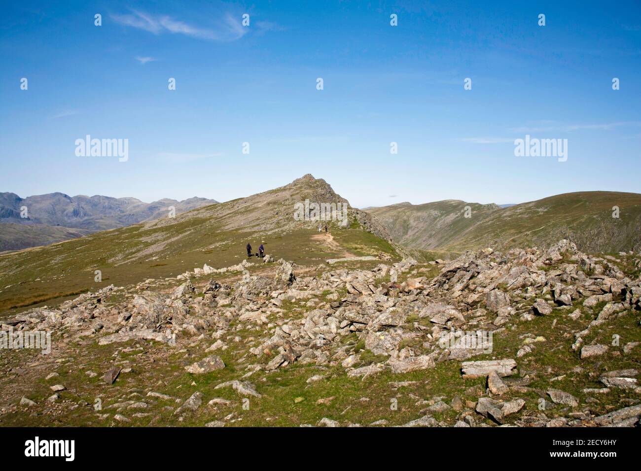 Der Gipfelgrat des Dow Crag Coniston Lake District Cumbria England Stockfoto