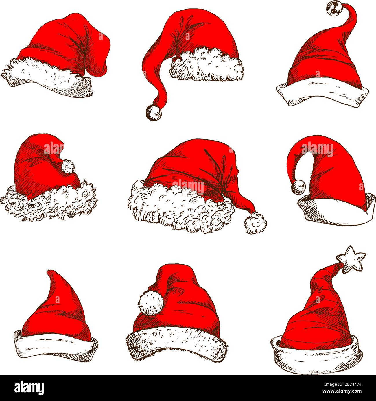 Weihnachtsbaum Und Sankt-Tasche Symbole Des Neuen Jahres Roter Sack Und  Pelz Vektor Abbildung - Illustration von partei, fall: 82096154