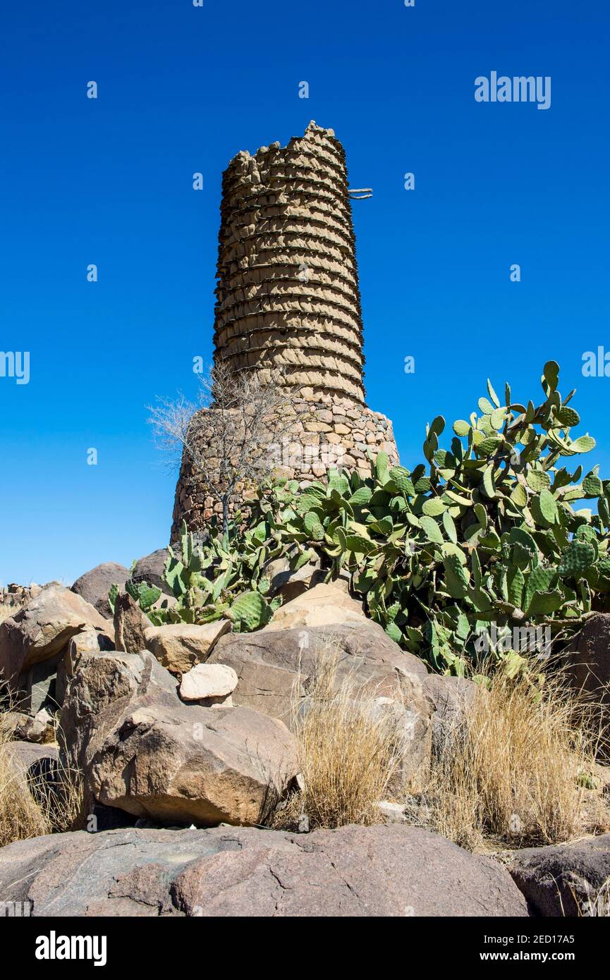 Traditionelles Dorf in der Nähe von Abha, Saudi-Arabien Stockfoto