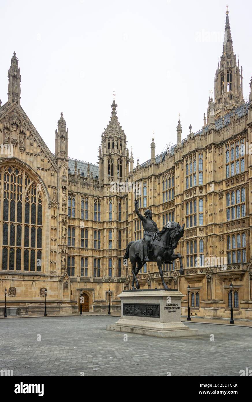 Richard Löwenherz, König von England - Statue vor dem Westminster Palace (Parlament) - London, Großbritannien Stockfoto