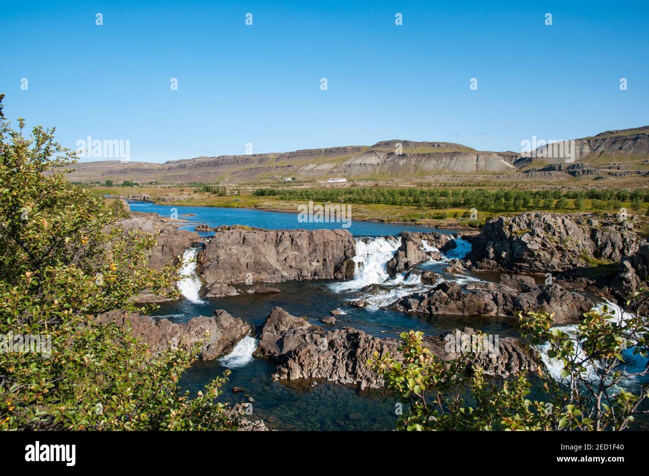 Wasserfall Glanni in Nordura River in Borgarfjordur in Island Stockfoto