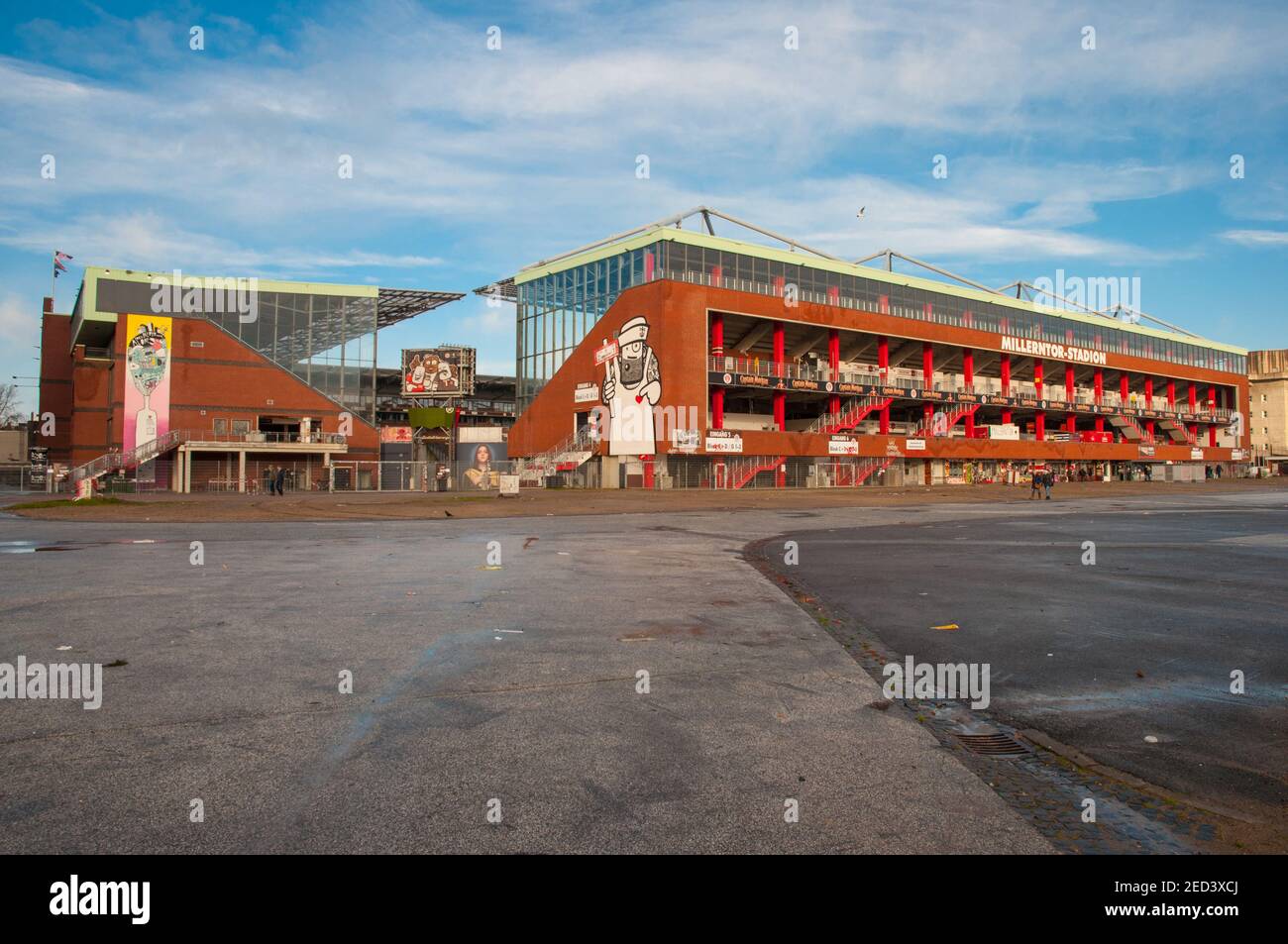 Hamburg Deutschland - Dezember 16. 2017: Millerntor-Stadion, Heimstadion der legendären Fußballmannschaft St. Pauli Stockfoto