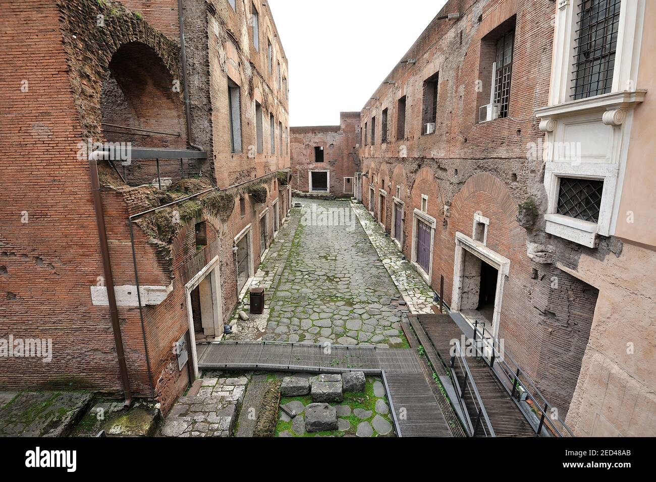 Italien, Rom, Trajans Märkte, via biberatica tabernae, antike Geschäfte, Stockfoto