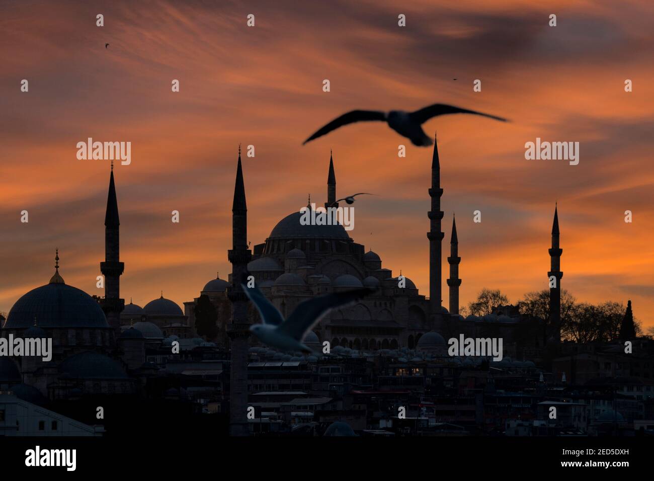 Sonnenuntergang in Istanbul, Türkei Stockfoto