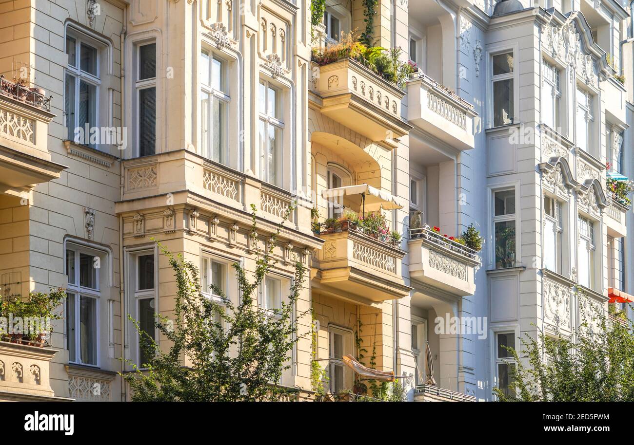 Schöne Altbauwohnugen in Berlin-Charlottenburg Stockfoto