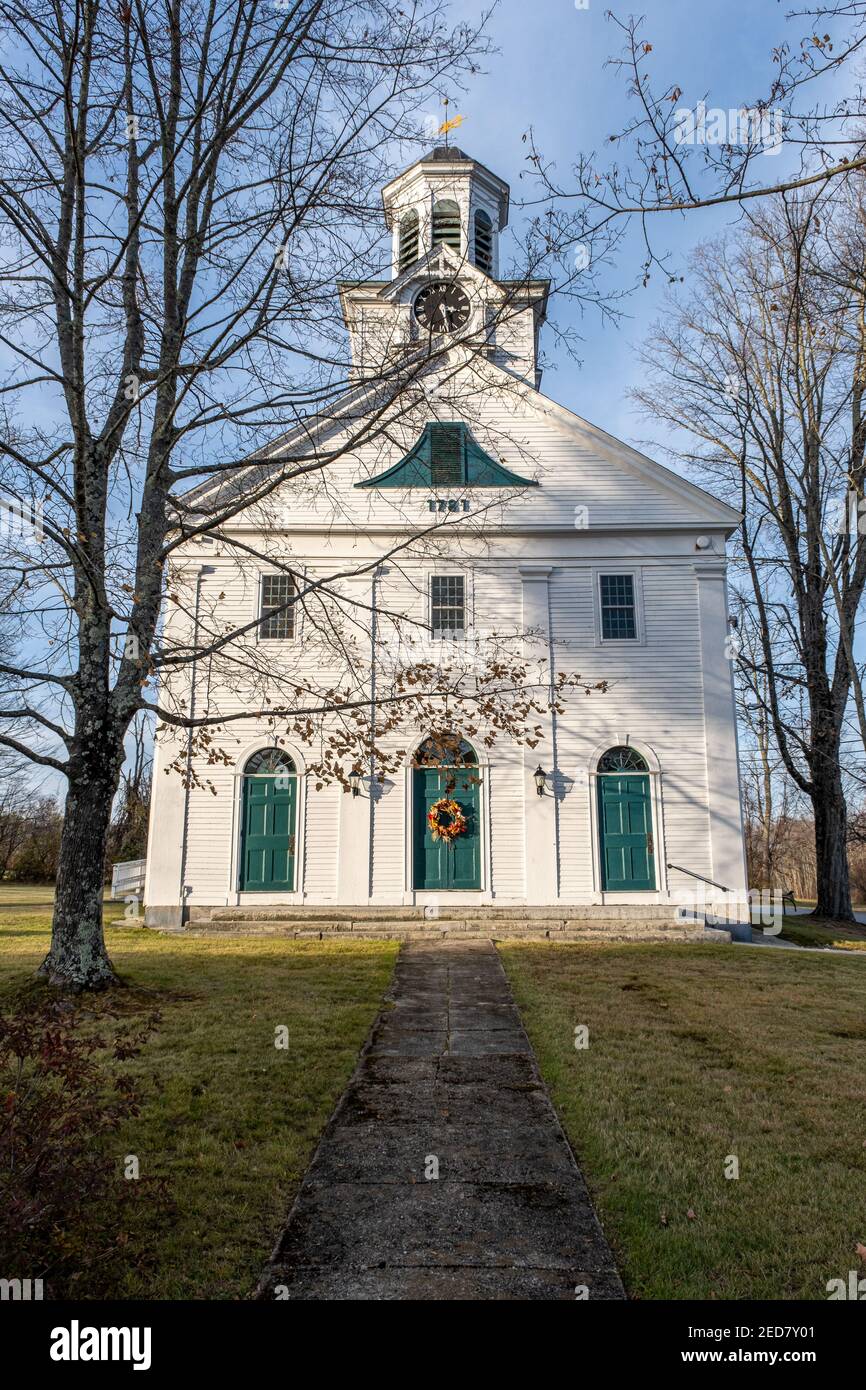 Universalist Congregational Church, Community Church of North Orange und Tully, Massachusetts Stockfoto