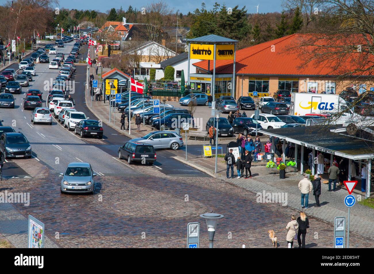 Marielyst Dänemark - April 13 2017: Stadt Marielyst in Dänemark Stockfoto