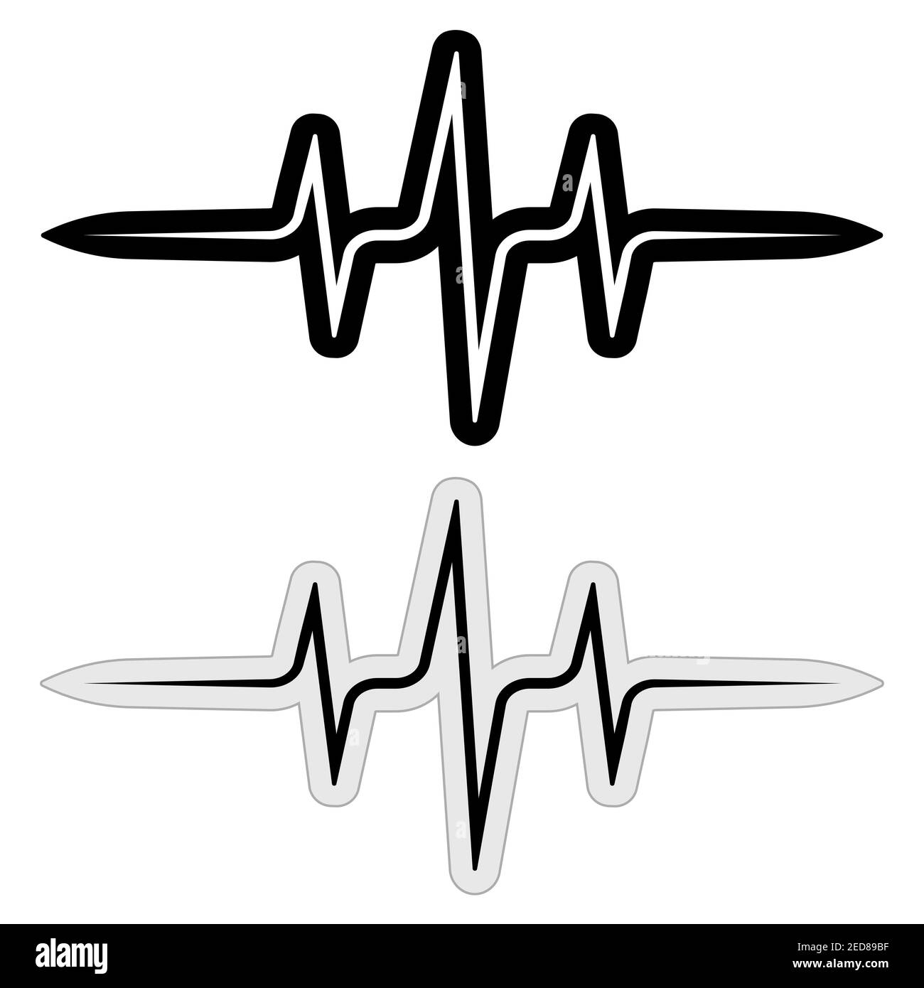 schild Aufkleber Musik Pulsfrequenz Vektor Wave Sound, abstrakte Techno Rave Sticks, Herzschlag Cardio-Dateien, Herzschlag Linie Stock Vektor