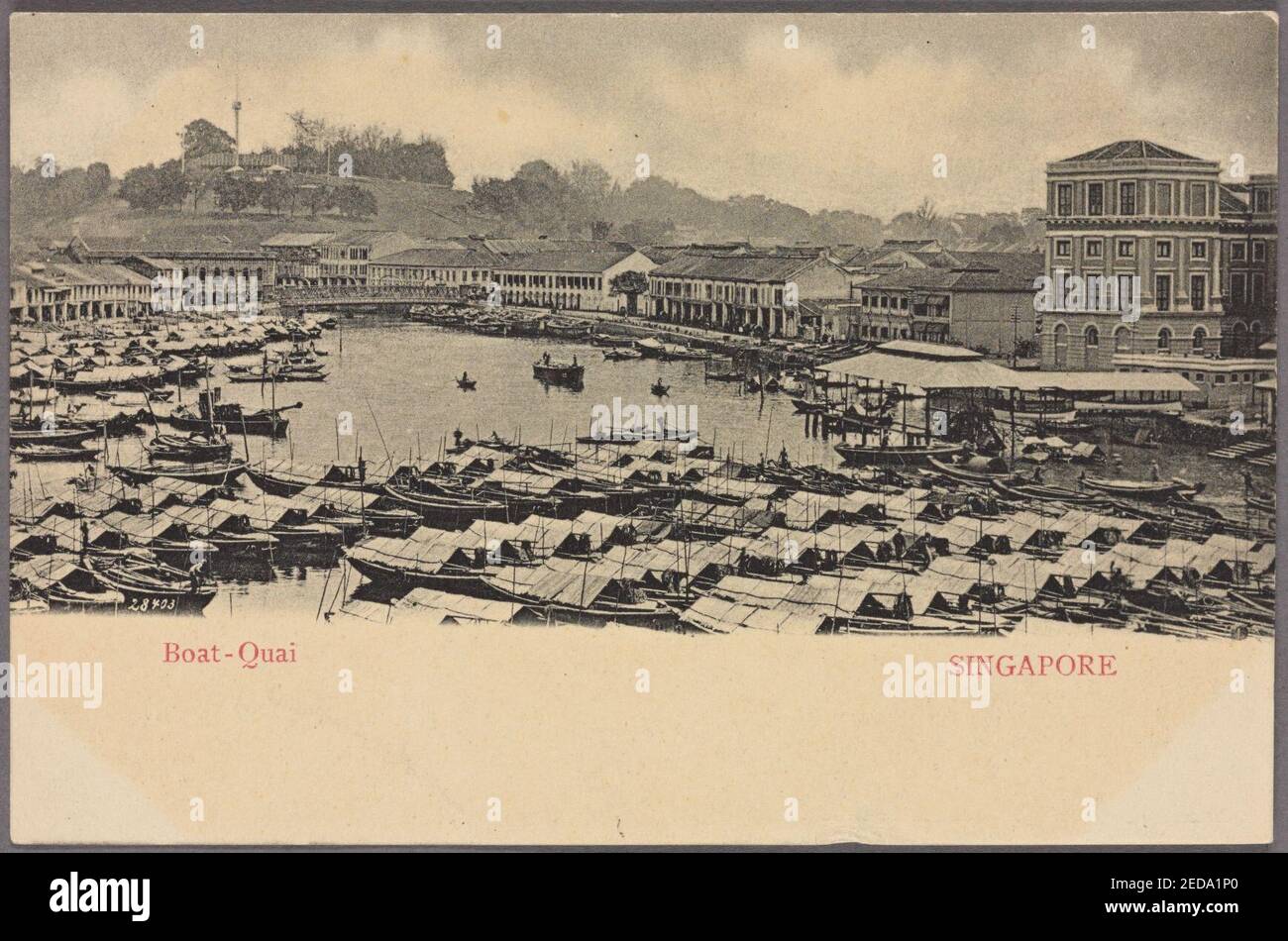 Boot Quai Singapur Stockfoto